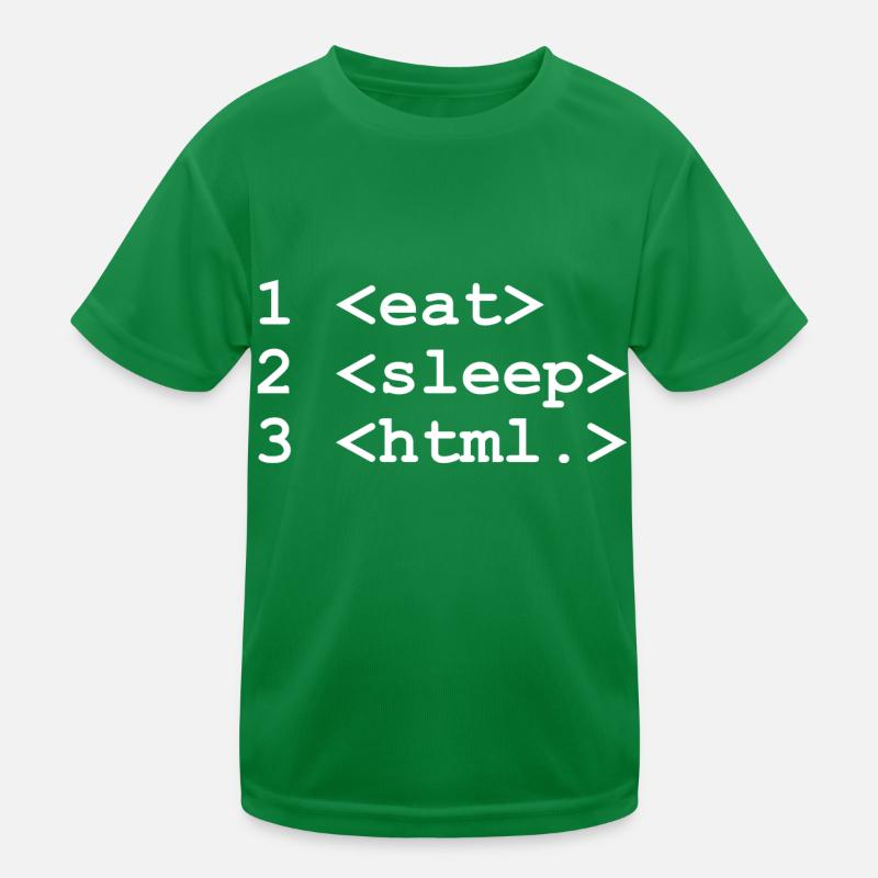 Manger du sommeil HTML T-shirt sport Enfant
