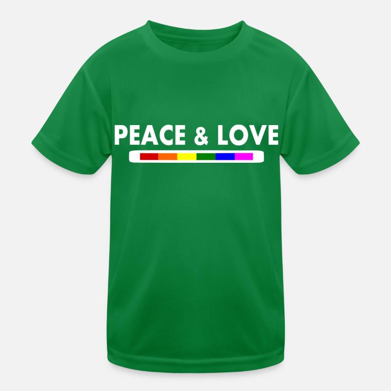 Peace and love Kinder Funktions-T-Shirt