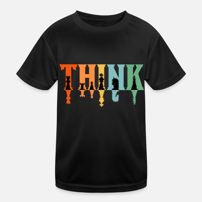 Think Chess Player Kinder Funktions-T-Shirt