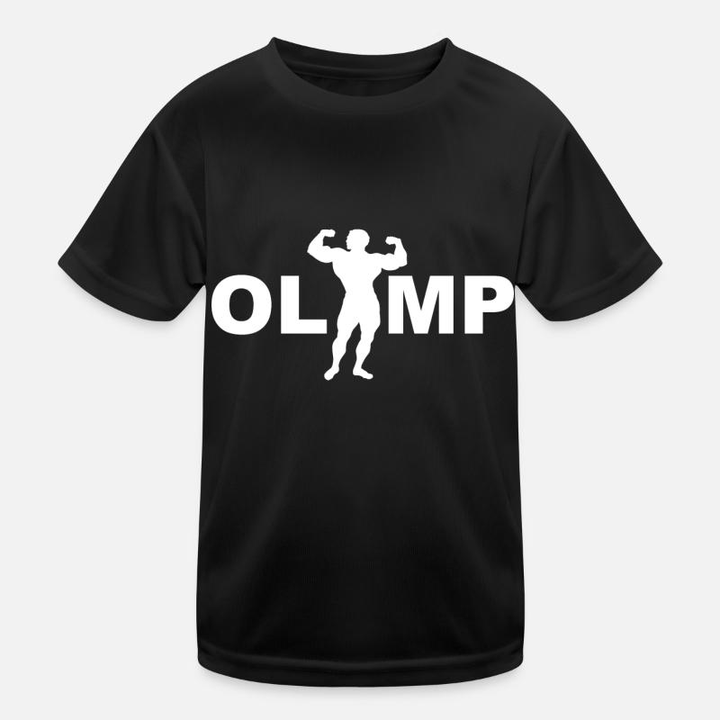 Olymp Berg der Götter und der Kräfte. Bodybuilder Kinder Funktions-T-Shirt