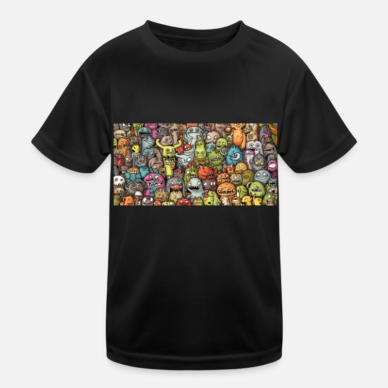 Monsters Kinder Funktions-T-Shirt
