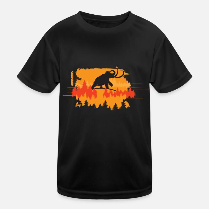 mammut im wald Kinder Funktions-T-Shirt