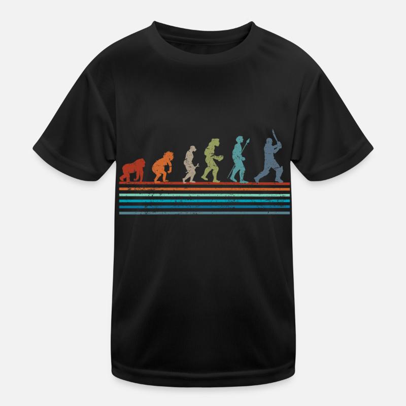 Retro-Vintage-Cricket-Evolution Kinder Funktions-T-Shirt