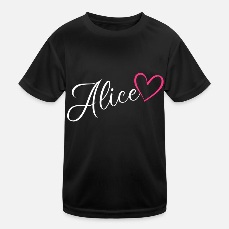 Alice Name Vorname Herz Pink Kinder Funktions-T-Shirt