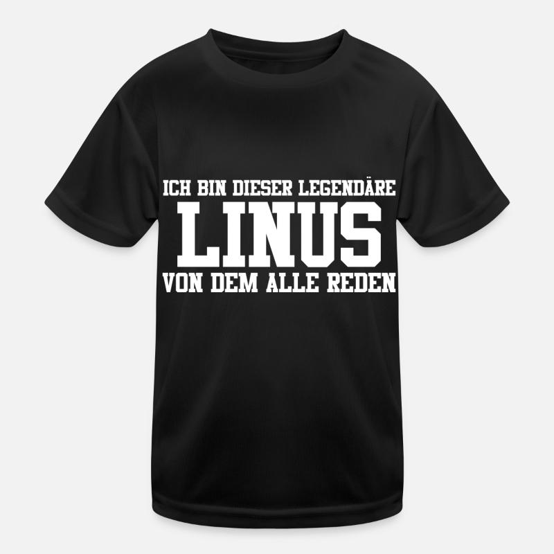 Linus Name Design Kinder Funktions-T-Shirt