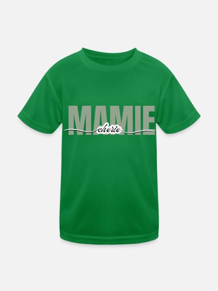 Granny Darling - Oma Geschenk - Kinder Funktions-T-Shirt - Kelly Green - Vorne
