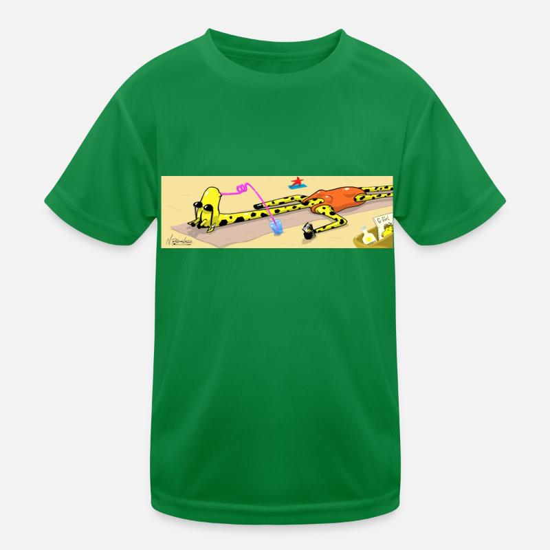 Girafe relaxe sur la plage🦒 T-shirt sport Enfant