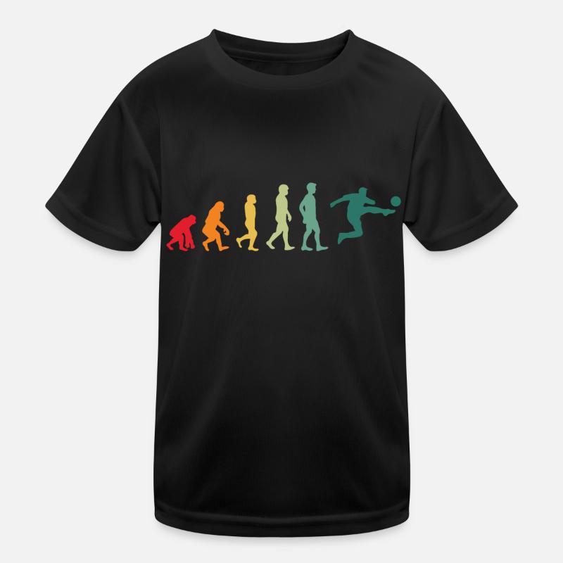 Fußball Evolution Fußballspieler Kinder Funktions-T-Shirt