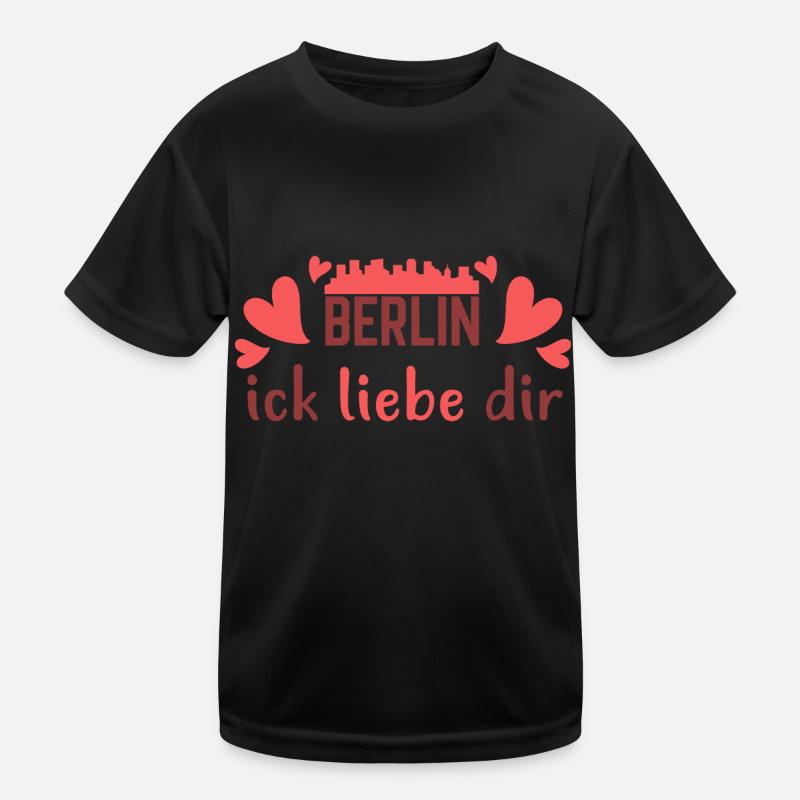 Berlin Ick Liebe Dir Berliner Schriftzug Spruch Kinder Funktions-T-Shirt