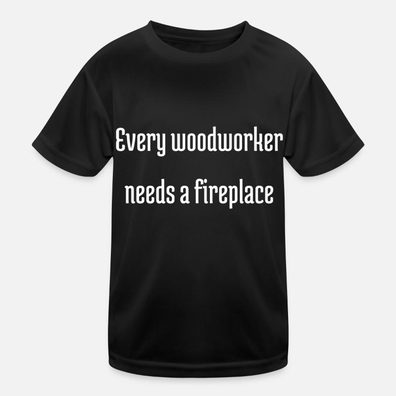 carpenter forestry statement - Kinder Funktions-T-Shirt - Schwarz