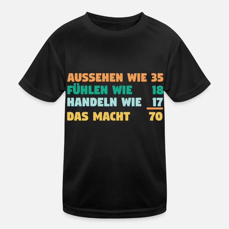 Siebzig Siebzigster 70 Jahre Geburtstag Kinder Funktions-T-Shirt