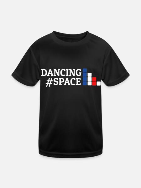 Dancing Dance Music - Kinder Funktions-T-Shirt - Schwarz - Vorne