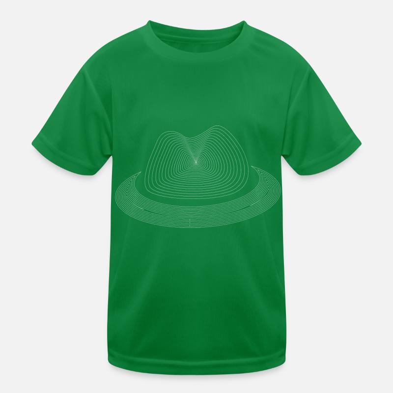 Hut Fedora Linie Kinder Funktions-T-Shirt