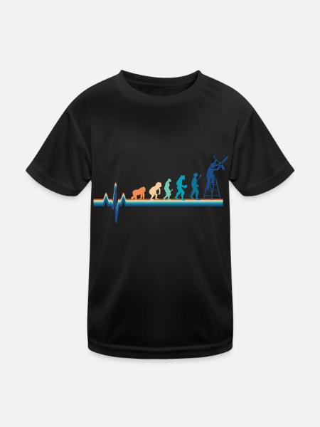 Elektriker Heartbeat Evolution - Kinder Funktions-T-Shirt - Schwarz