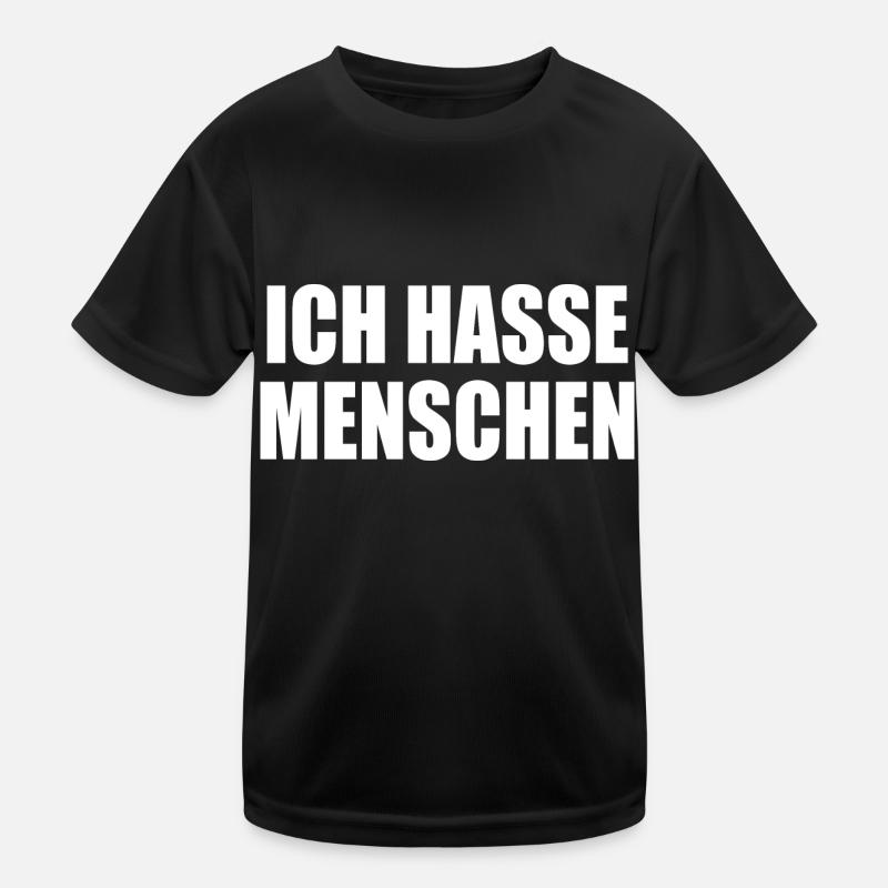 Ich hasse menschen Kinder Funktions-T-Shirt