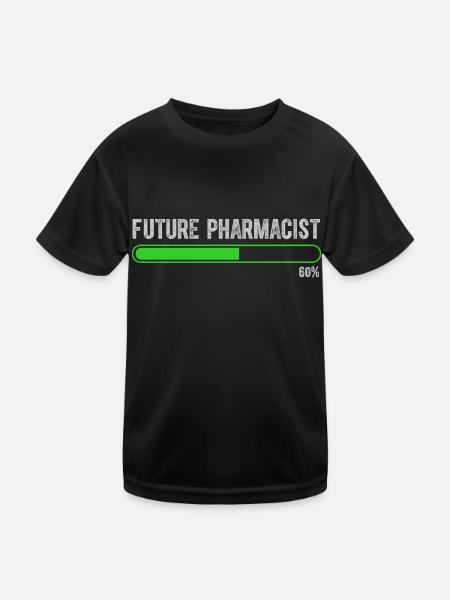 future vintage retro pharmacist pharmacy tech - T-shirt sport Enfant - noir - Devant