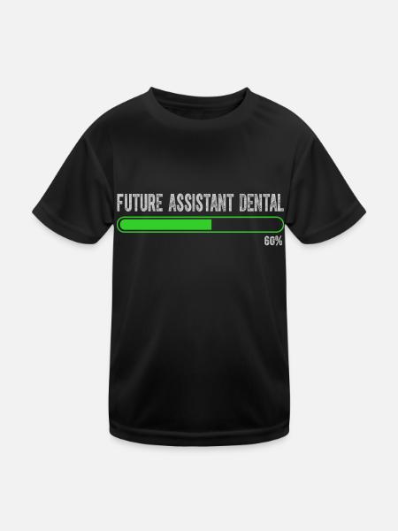 Future Vintage Retro Assistant Dental Surgery - Kids Functional T-Shirt - black - Front