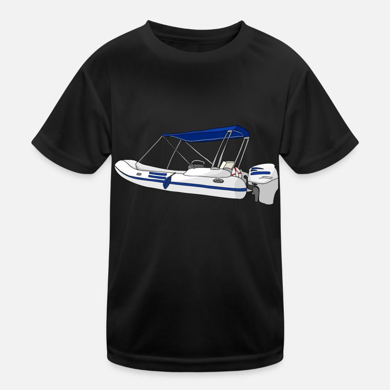 Boot Motorboot Schlauchboot Kinder Funktions-T-Shirt