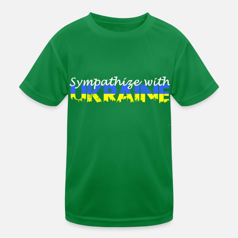 Mit der Ukraine sympathisieren Kinder Funktions-T-Shirt