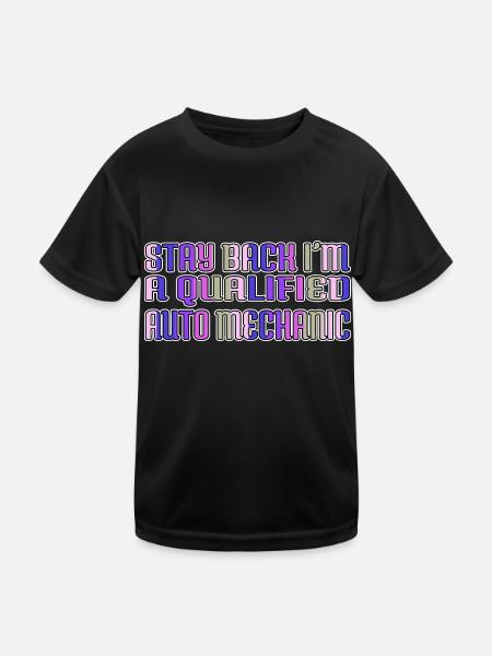 baseballhoodie car birthday funny diesel mechanic - Kinder Funktions-T-Shirt - Schwarz