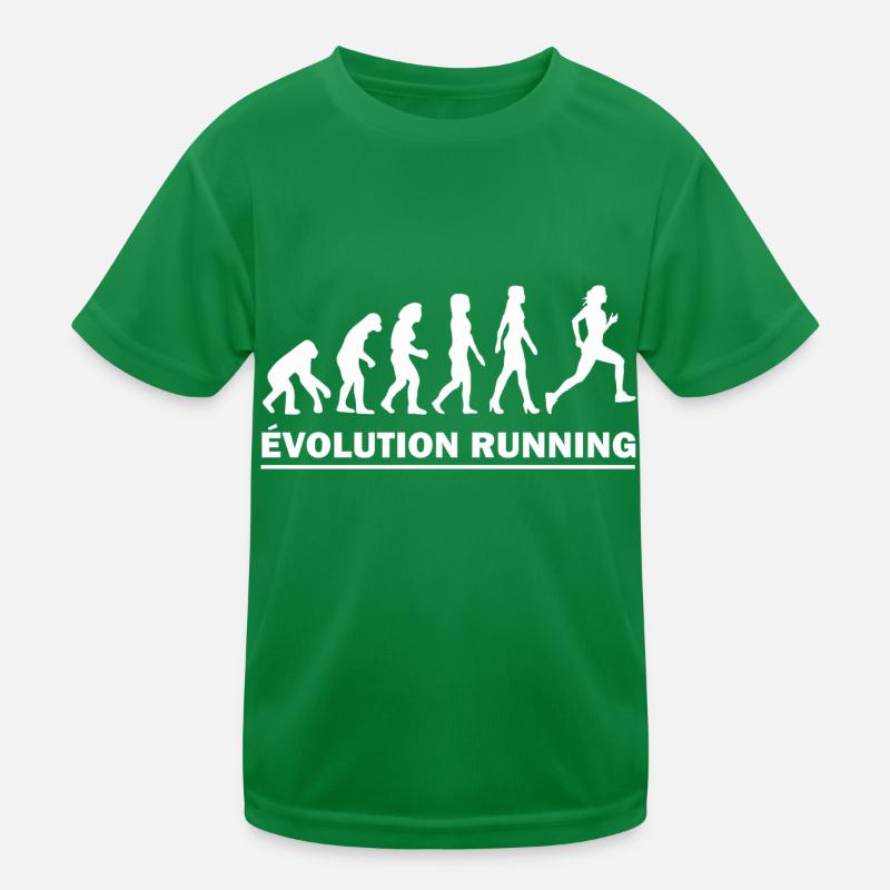 evolution running / humour course à pied T-shirt sport Enfant