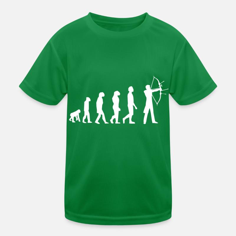 Evolution des Bogenschießens Kinder Funktions-T-Shirt
