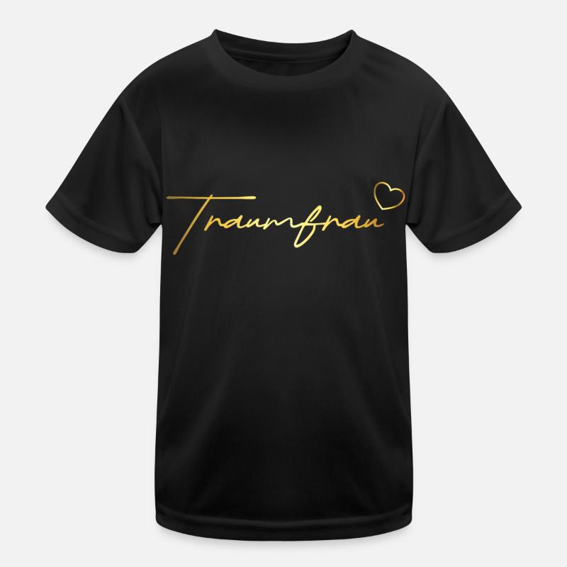 Traumfrau Geschenk in gold Kinder Funktions-T-Shirt
