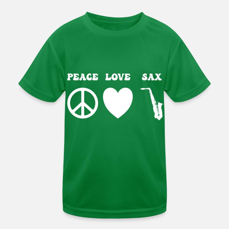 Liebe Saxophon Kinder Funktions-T-Shirt