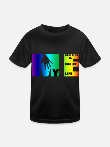 Manifeste de moi: choix, décision, vie - T-shirt sport Enfant - noir - Devant