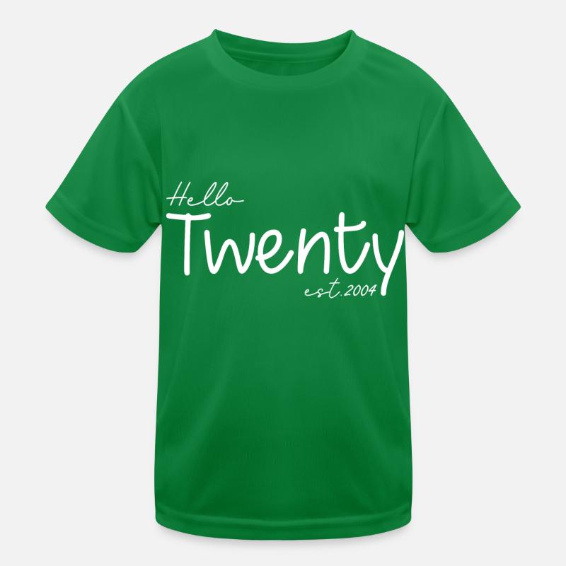 Hello Twenty est 2004 - Feiern Sie Ihren 20. Geburtstag Kinder Funktions-T-Shirt