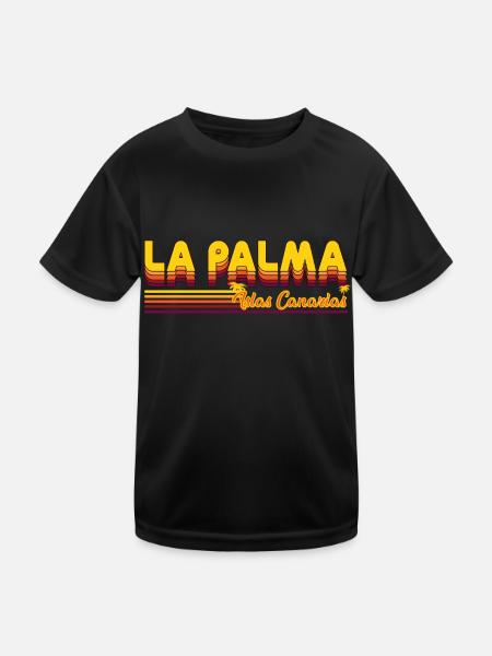La Palma Island of the Canary Islands - Kids Functional T-Shirt - black - Front