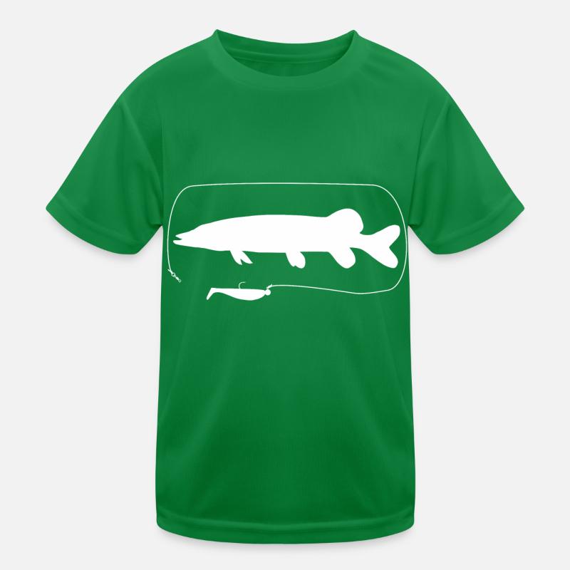 Pike with softbait Kids Functional T-Shirt