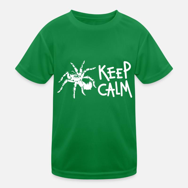 Citation de Keep Calm Tarantula Spider T-shirt sport Enfant