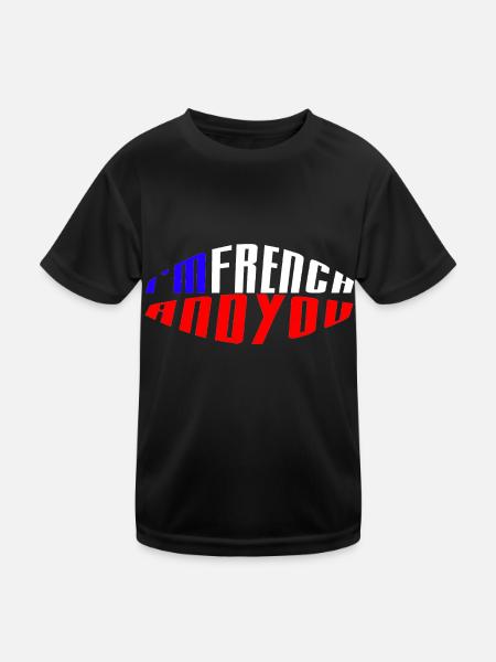 Ich bin Franzose und du - Kinder Funktions-T-Shirt - Schwarz - Vorne