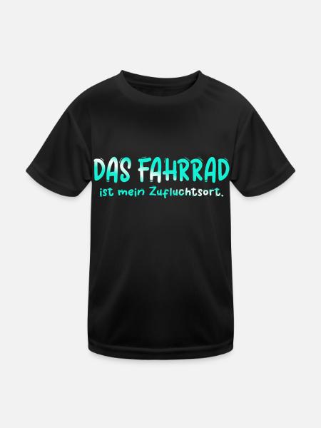 Fahrrad Fahrräder Fahrrad Fahrrad Fahrrad Biker MTB 14 - Kinder Funktions-T-Shirt - Schwarz - Vorne
