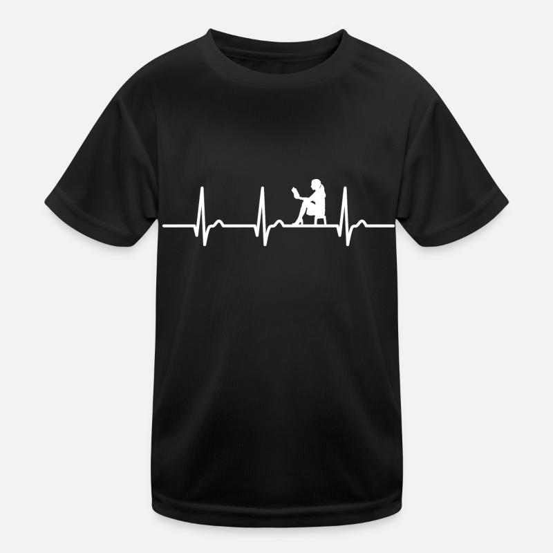 Courbe ECG - courbe cardiaque - pouls - livre - lecture T-shirt sport Enfant