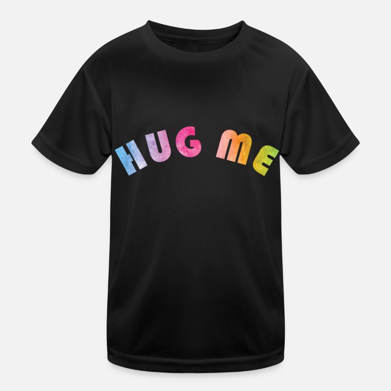 HUG ME Regenbogenfarben Kinder Funktions-T-Shirt