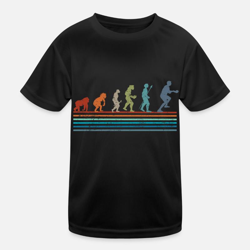 Vintage Retro Evolution Ping Pong Kinder Funktions-T-Shirt
