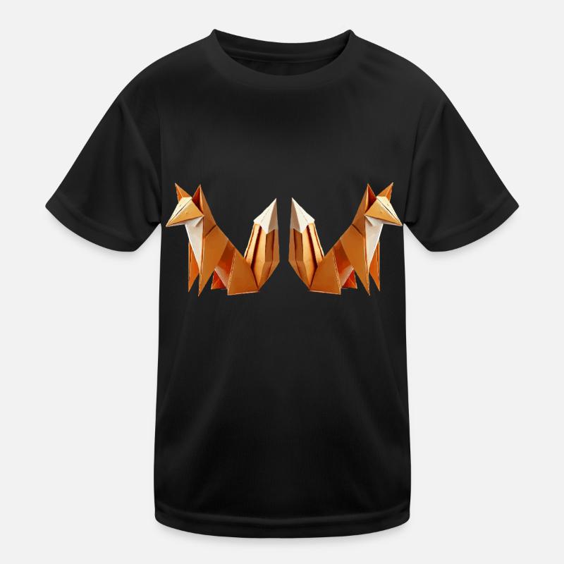 fuchs origami 2 Kinder Funktions-T-Shirt