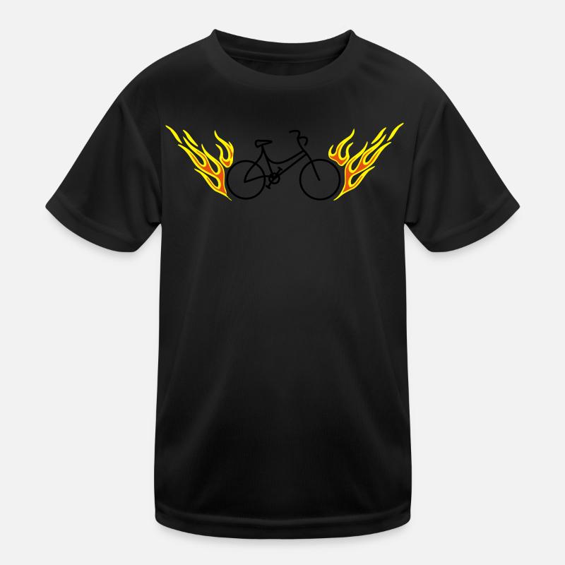 Fahrrad Mit Flammen Kids Functional T-Shirt