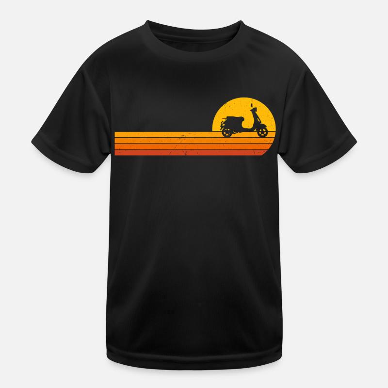 Motorroller Sunrise rollerfahren scooter moped Kinder Funktions-T-Shirt