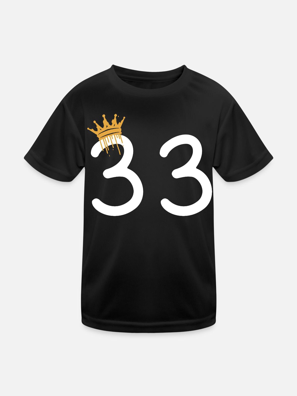 33 - Kids Functional T-Shirt - black - Front
