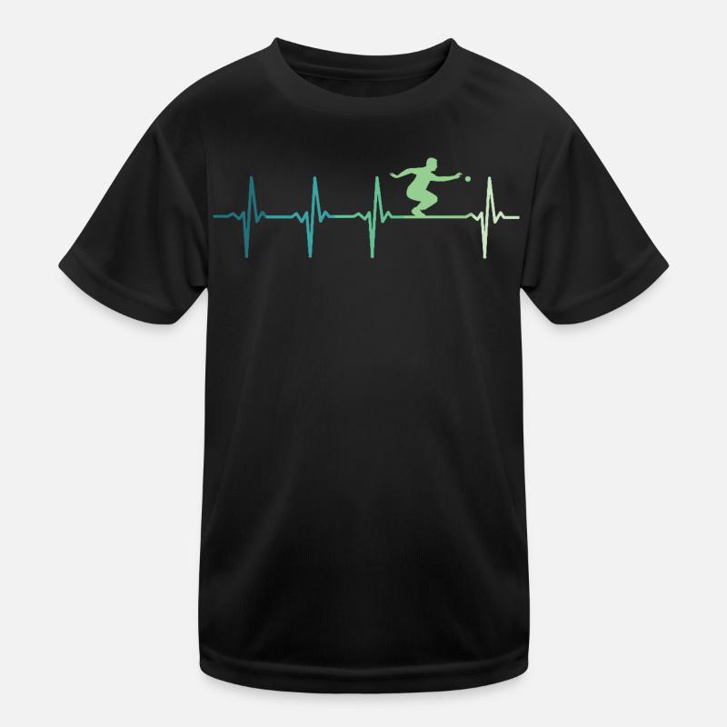 Pétanque Herzschläge Bowling Kinder Funktions-T-Shirt