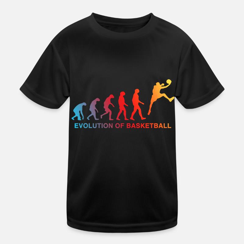 Evolution of Basket Gradient Kids Functional T-Shirt