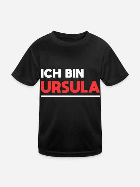 Ursula Name Spruch für stolze Ursulas - Kinder Funktions-T-Shirt - Schwarz - Vorne