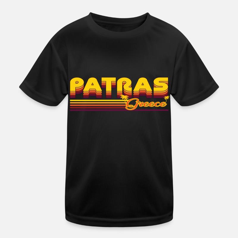 Patras: Mediterranean retro design Kids Functional T-Shirt