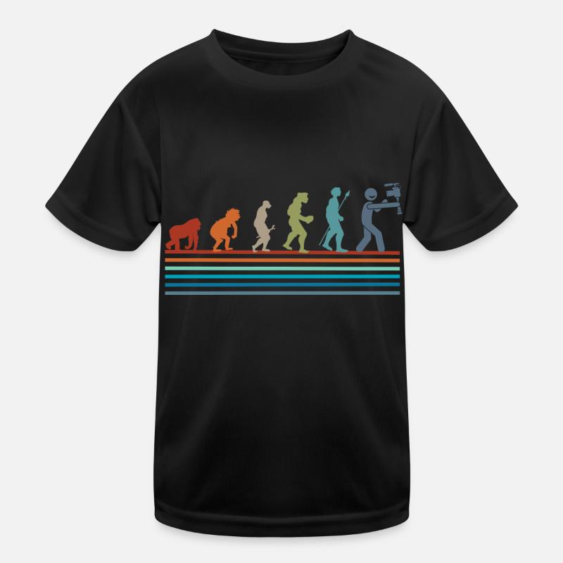 Retro Vintage Social Media Evolution Kinder Funktions-T-Shirt