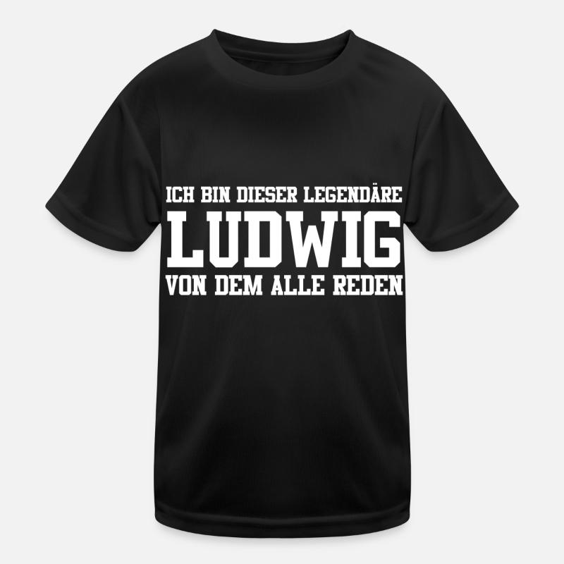 Ludwig Name Design Kinder Funktions-T-Shirt
