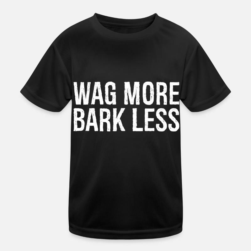 wag more bark less Kids Functional T-Shirt