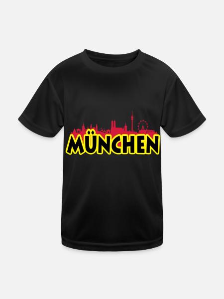 Munich - T-shirt sport Enfant - noir - Devant